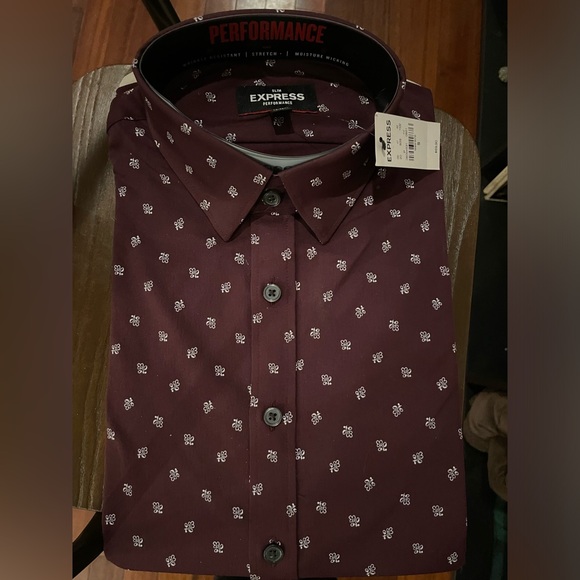 Express Long Sleeve Button Up Shirt Slim Fit - Picture 1 of 2
